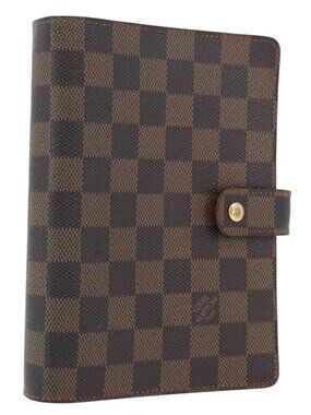 LOUIS VUITTON Damier Ebene Agenda MM Day Planner Cover R20240 LV